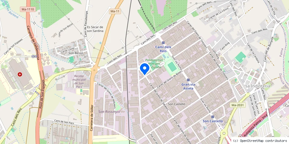 Mapa de la ubicación publicada de Cerrajero sin nombre (OSM node 7507290224)