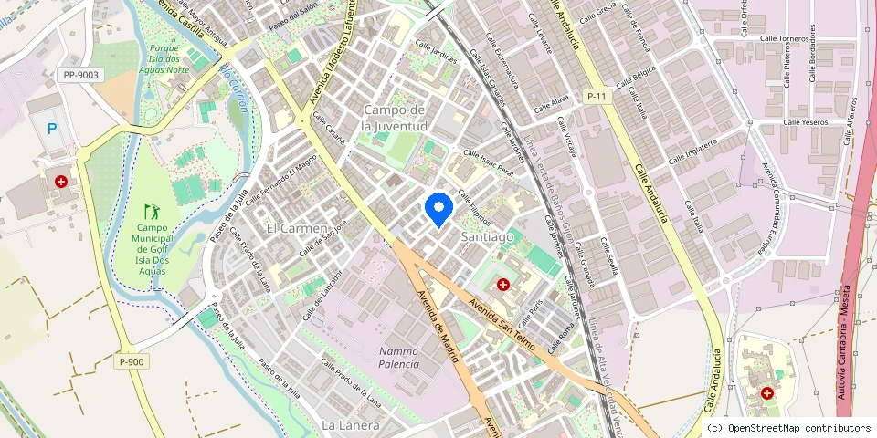 Mapa de la ubicación publicada de Puertas Alonso