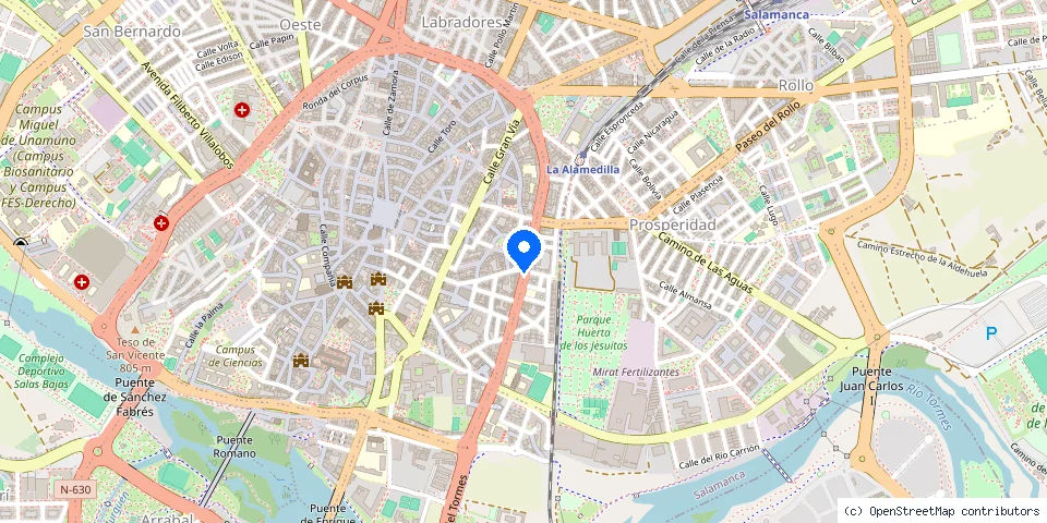 Mapa de la ubicación publicada de Seguridad Canalejas