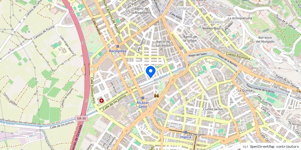 Mapa de la ubicación publicada de Cerrajeros Granada DC Baratos