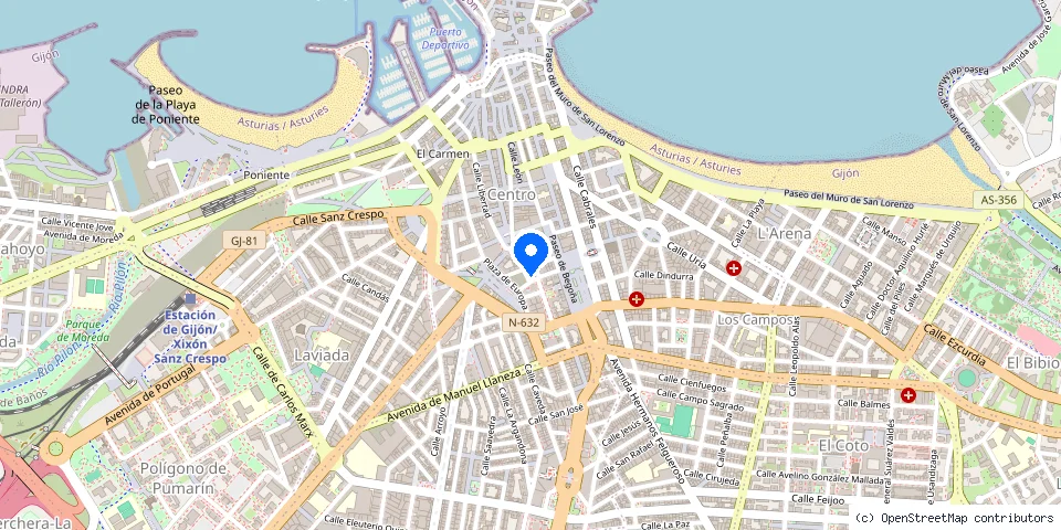 Mapa de la ubicación publicada de Reparaciones Miguel