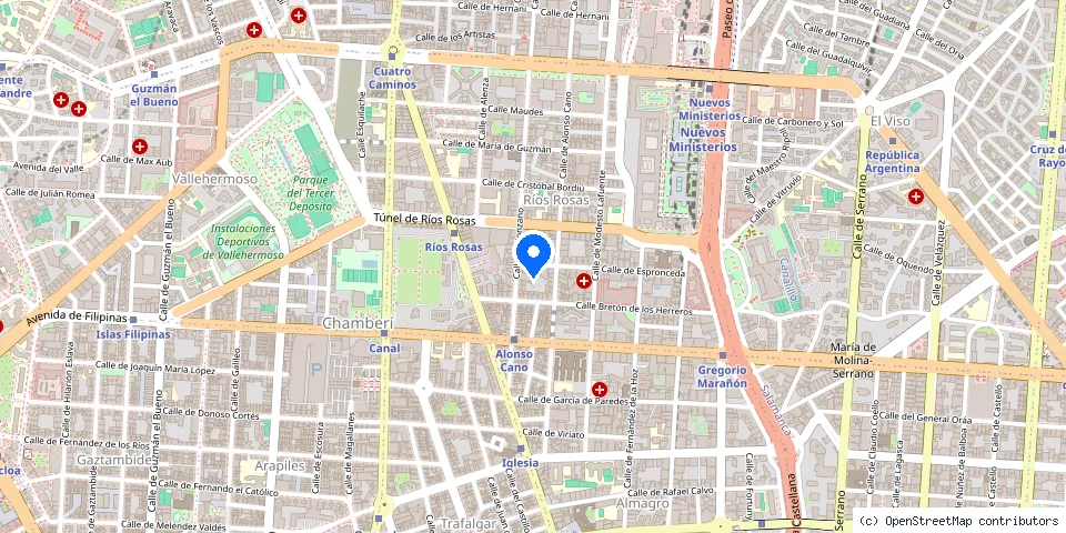Mapa de la ubicación publicada de Cerrajería la chula