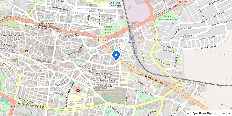 Mapa de la ubicación publicada de Cerrajeros Avila