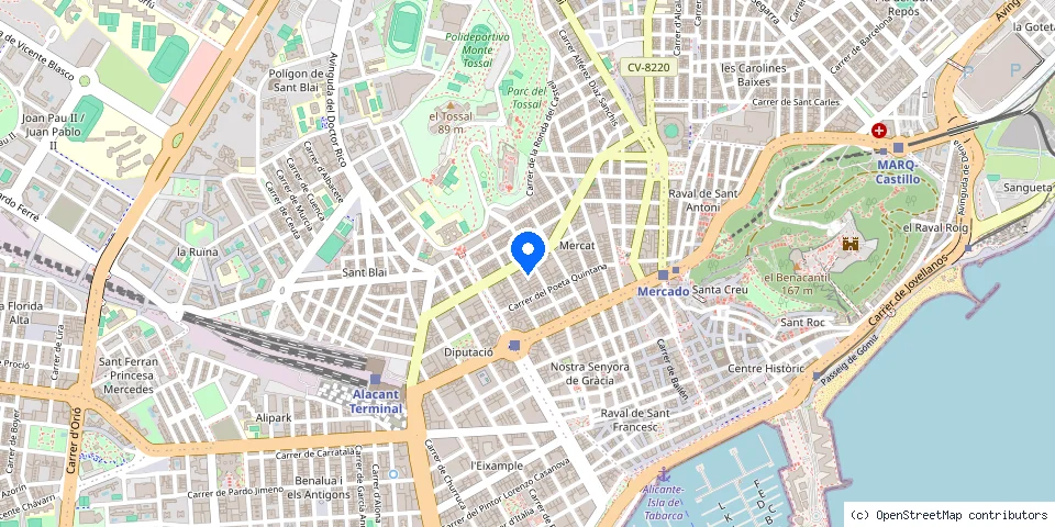 Mapa de la ubicación publicada de Fichet Alicante
