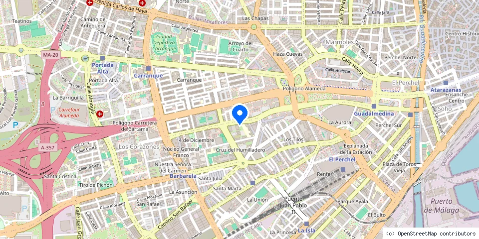 Mapa de la ubicación publicada de Cajas Fuertes Fichet Málaga