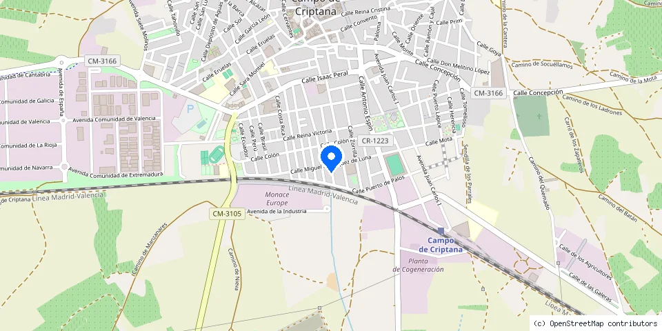 Mapa de la ubicación publicada de CTC. Cerrajero técnico Criptana