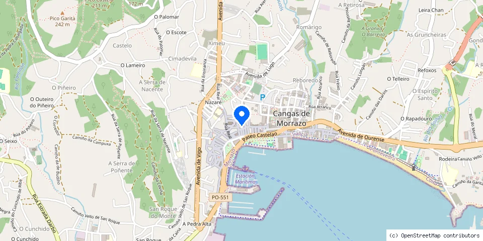 Mapa de la ubicación publicada de Cerrajeros Morrazo, SL