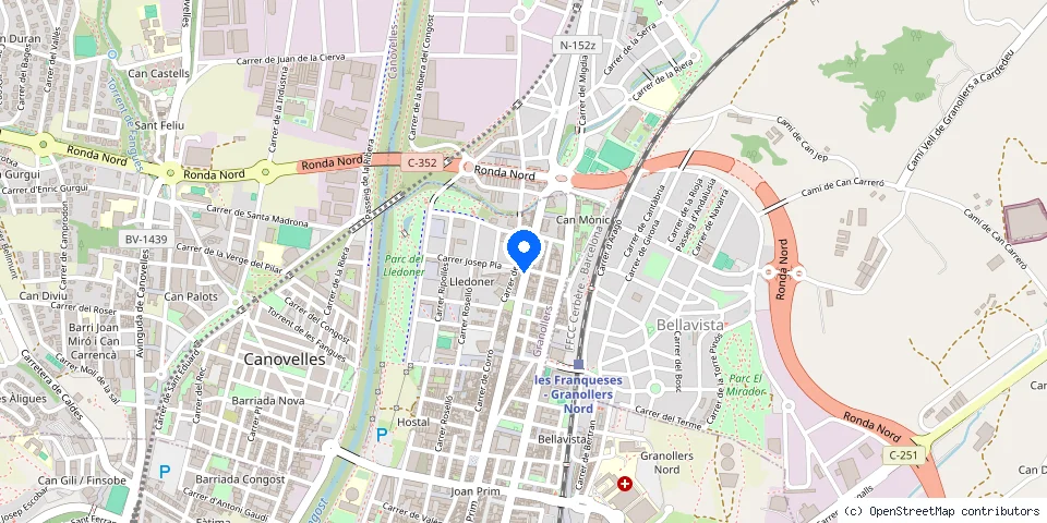 Mapa de la ubicación publicada de Cerrajeros Granollers - El Manya 24 horas