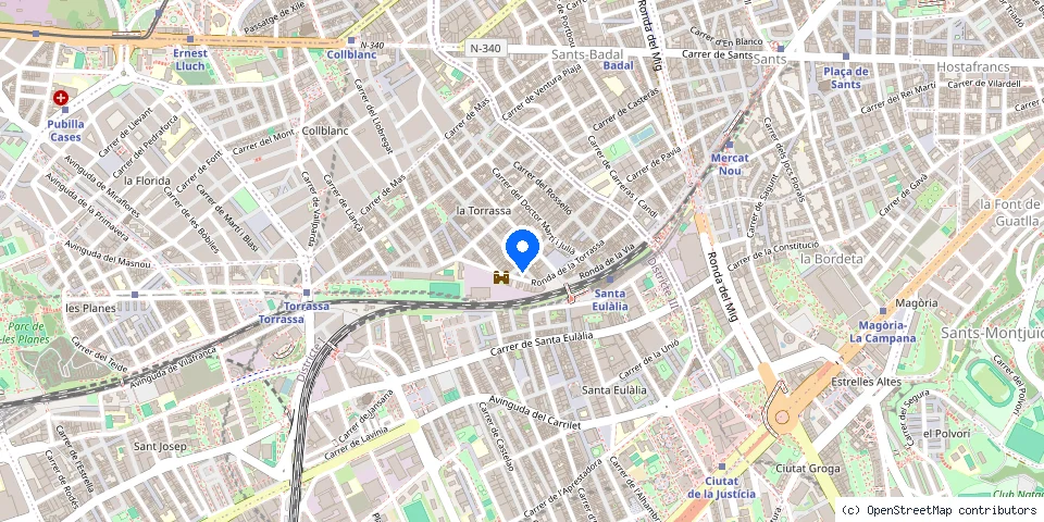 Mapa de la ubicación publicada de Cerrajeros Hospitalet Llobregat - El Promanya 24 horas