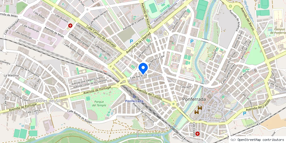 Mapa de la ubicación publicada de Cerrajeros Ponferrada | Julio R Gomez