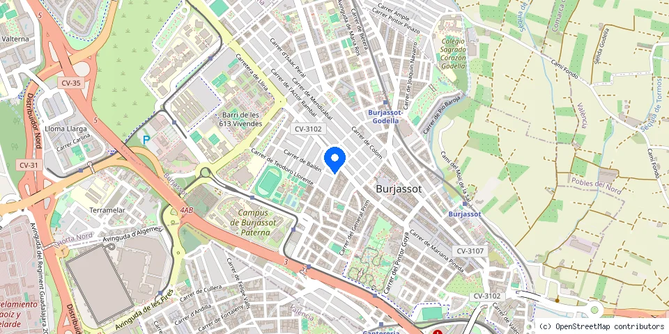 Mapa de la ubicación publicada de Cerrajeros Burjassot 603 441 161
