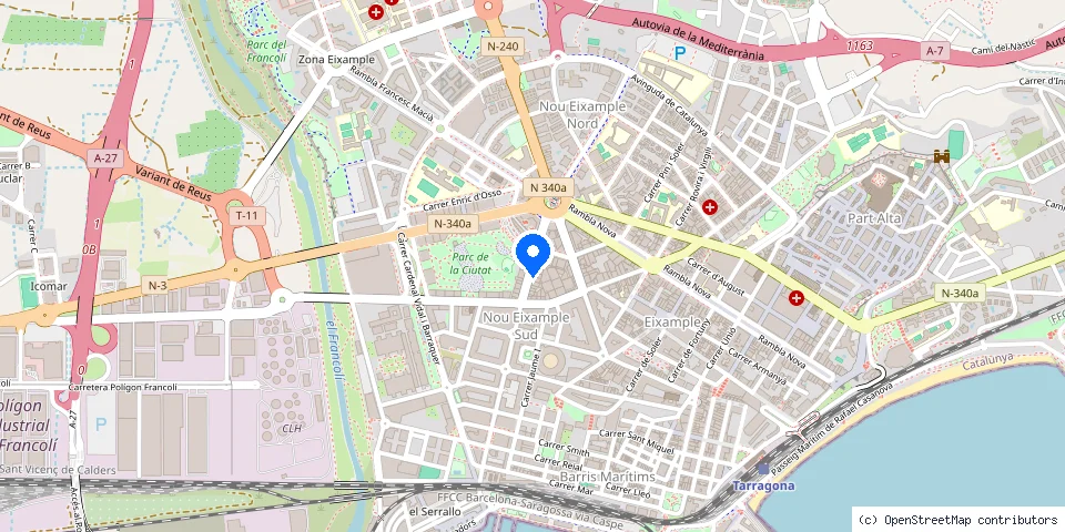 Mapa de la ubicación publicada de Cerrajeros Tarragona