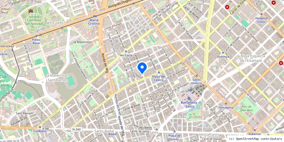 Mapa de la ubicación publicada de Cerrajeros Barcelona