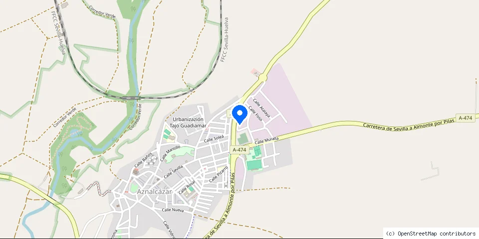 Mapa de la ubicación publicada de Taller Aznalcázar Electromecanica y Llaves del Automovil