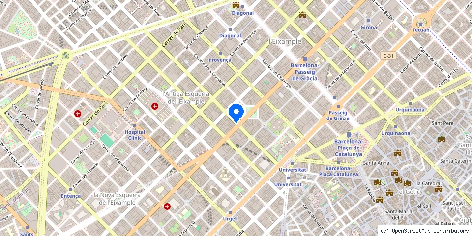 Mapa de la ubicación publicada de Cerrajería Barnacopy