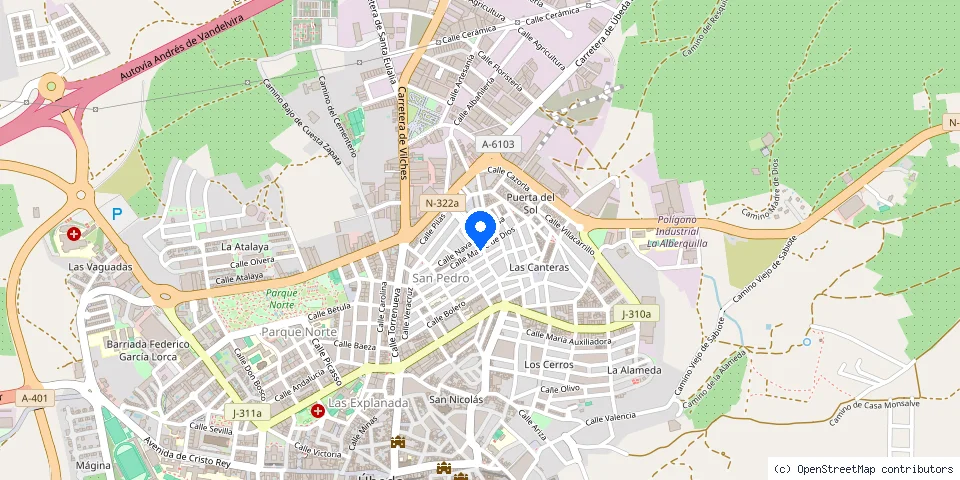 Mapa de la ubicación publicada de Cerrajería Úbeda