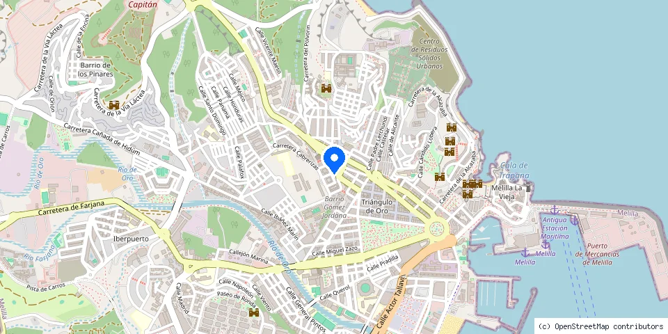 Mapa de la ubicación publicada de Cerrajero Melilla