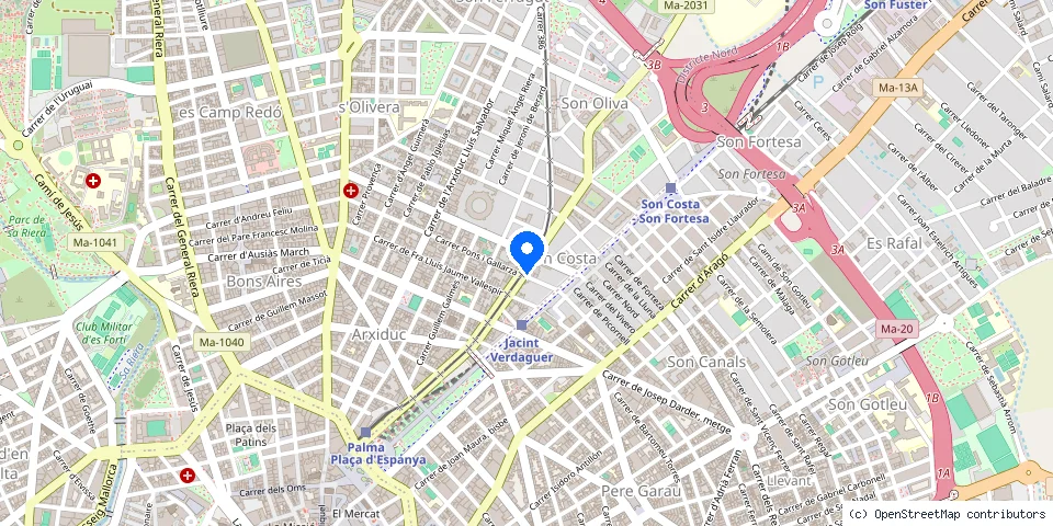 Mapa de la ubicación publicada de Reparación de Calzado Estada Keys