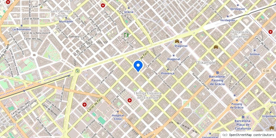 Mapa de la ubicación publicada de Cerrajería Zero8Cat