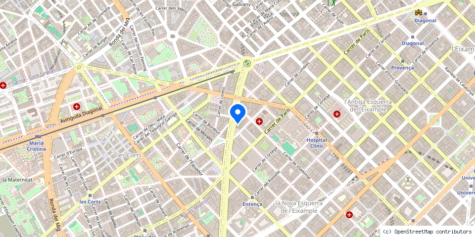 Mapa de la ubicación publicada de Cerrajeros Barcelona Urgente 24h