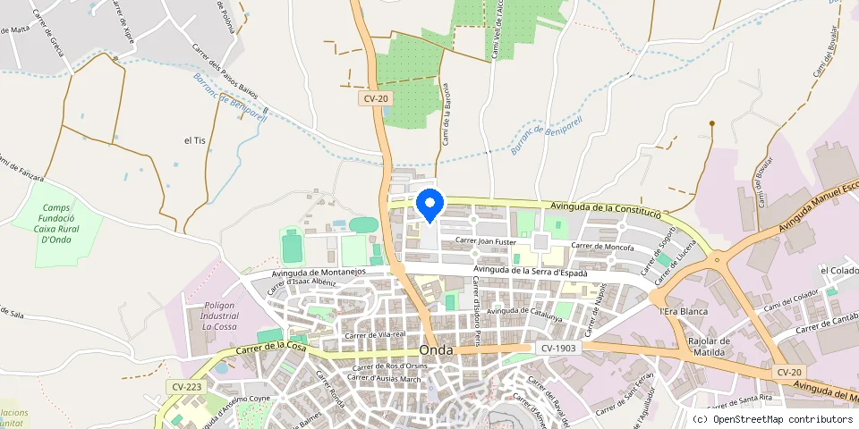 Mapa de la ubicación publicada de Cerrajeros Castellón