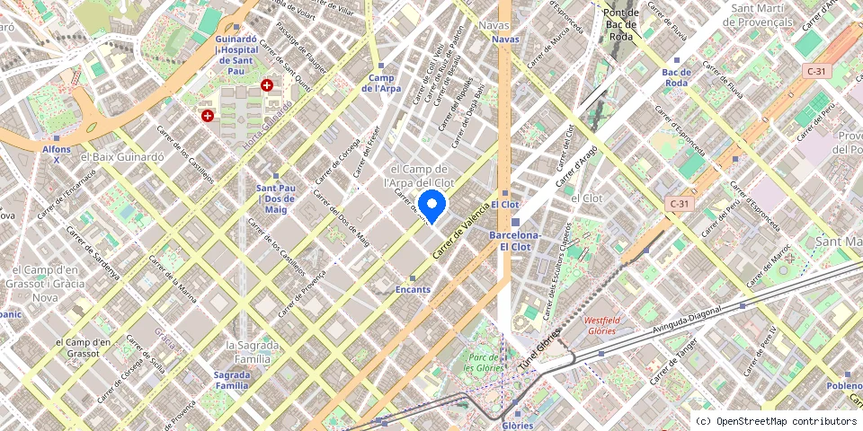 Mapa de la ubicación publicada de Cerrajeros Barcelona