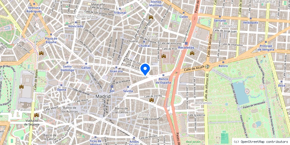 Mapa de la ubicación publicada de Cerrajeros Madrid Expert
