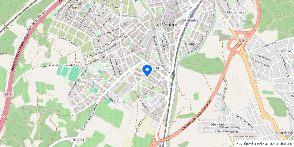 Mapa de la ubicación publicada de Puertas Moreno