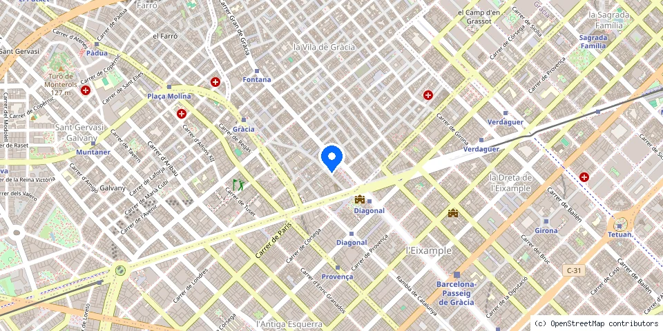 Mapa de la ubicación publicada de Cerrajeros Eixample Baratos