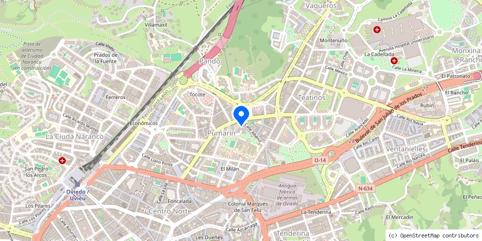 Mapa de la ubicación publicada de Cerrajeros Codillave Oviedo