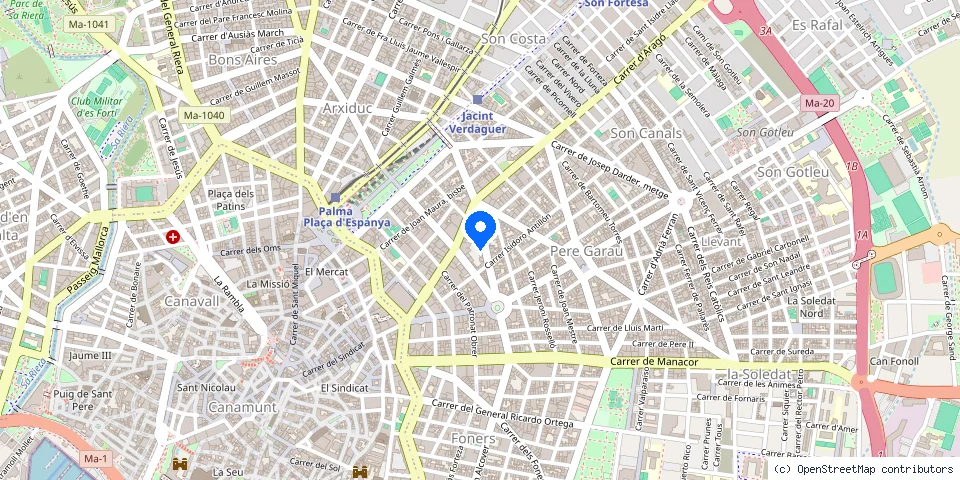 Mapa de la ubicación publicada de Cerrajeros Antonio Coll