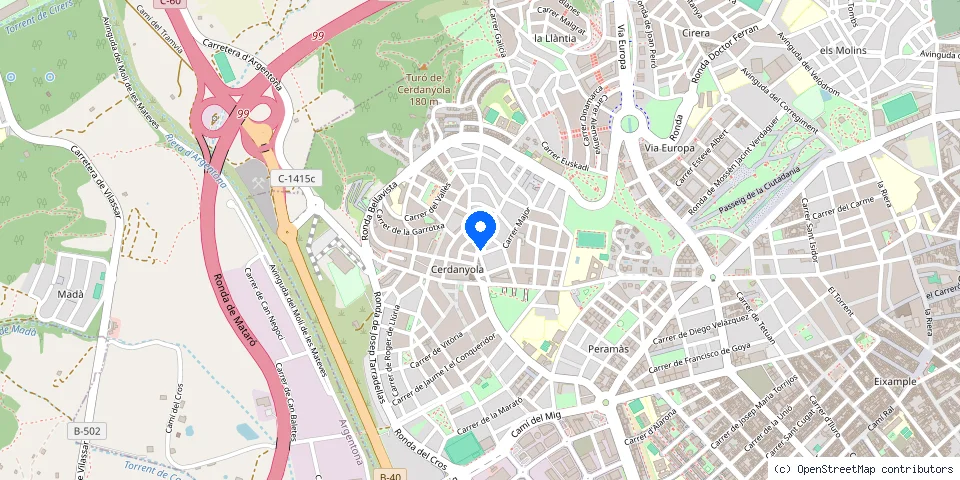 Mapa de la ubicación publicada de Ferreteria Fortuna