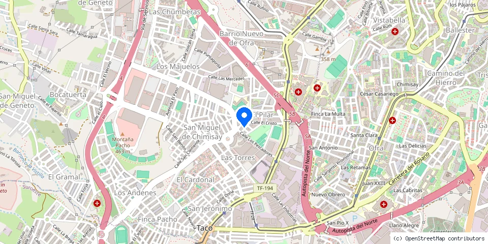Mapa de la ubicación publicada de JMD Cerrajeros 24h, Cerrajería Hogar y Automóvil Tenerife