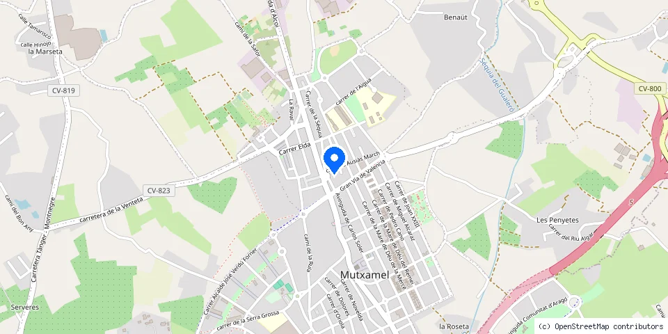 Mapa de la ubicación publicada de GS Cerrajeros Mutxamel
