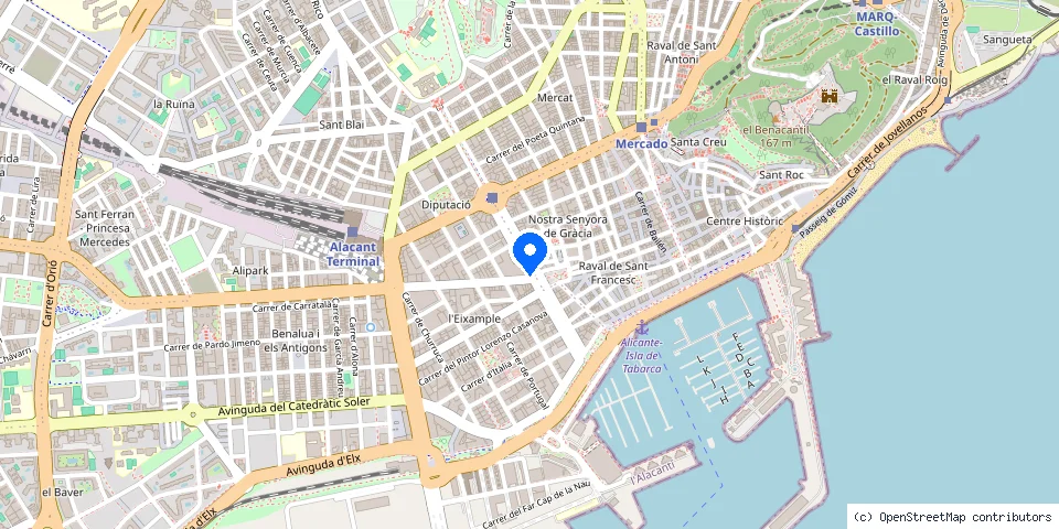 Mapa de la ubicación publicada de Cerrajería Javier