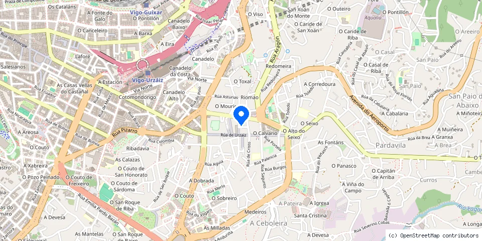 Mapa de la ubicación publicada de La moderna 2001