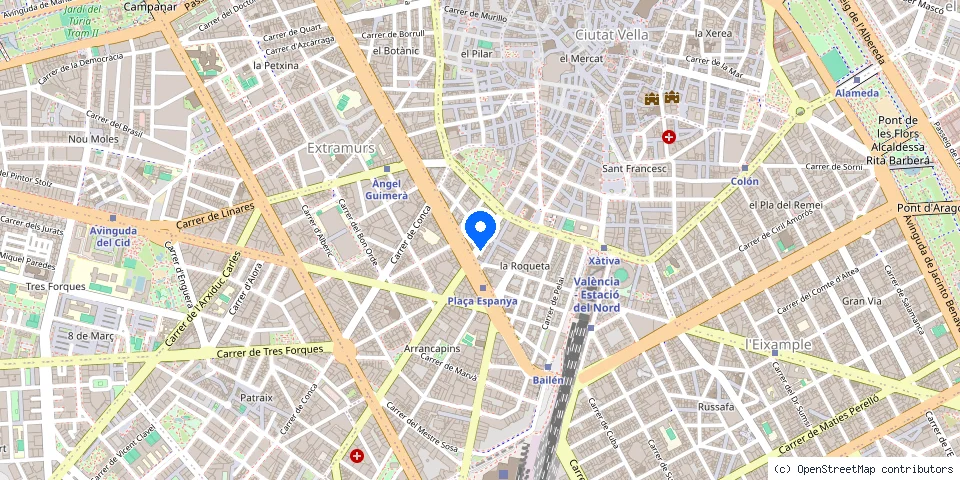 Mapa de la ubicación publicada de Valcer