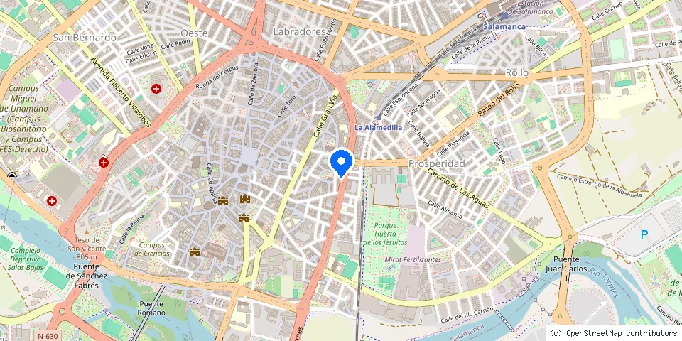 Mapa de la ubicación publicada de Fichet Salamanca