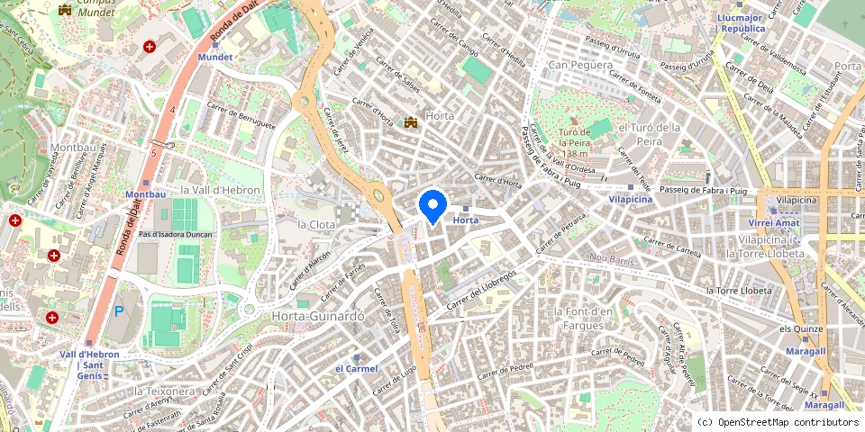 Mapa de la ubicación publicada de Cerrajeros Guinardó 24h