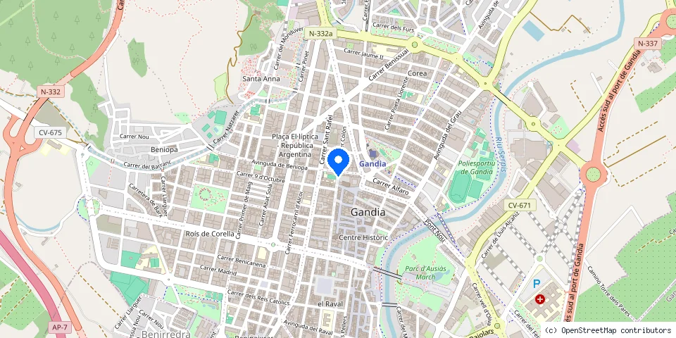 Mapa de la ubicación publicada de Cerrajeros Gandia