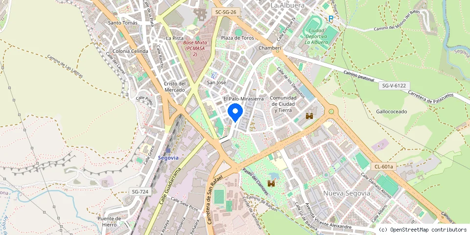 Mapa de la ubicación publicada de Cerrajeros PRO Segovia
