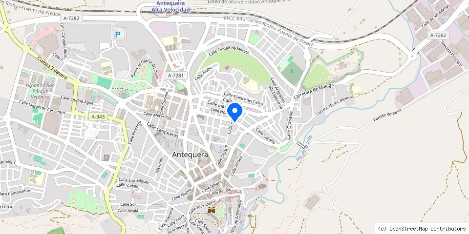 Mapa de la ubicación publicada de Cerrajeros Antequera