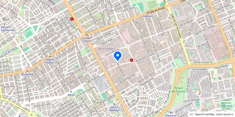 Mapa de la ubicación publicada de Cerrajeros San Blas OFI