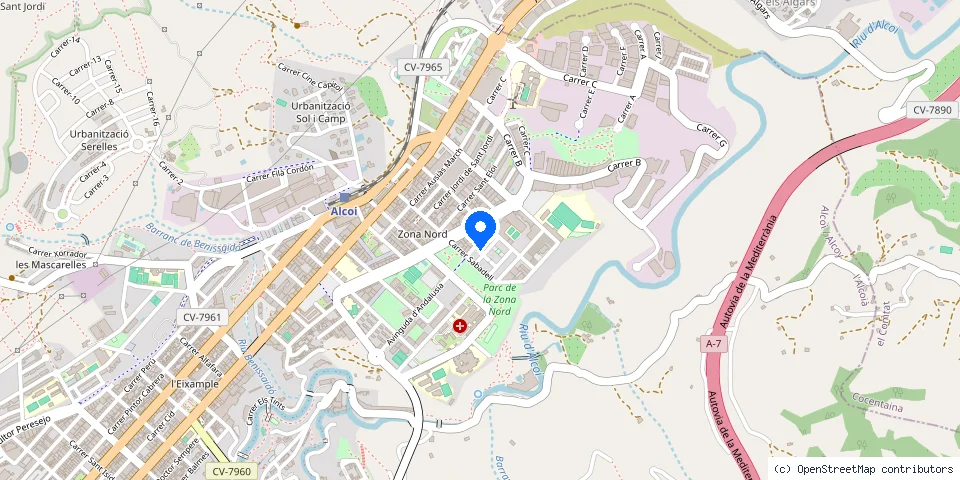 Mapa de la ubicación publicada de Cerrajería Delhom