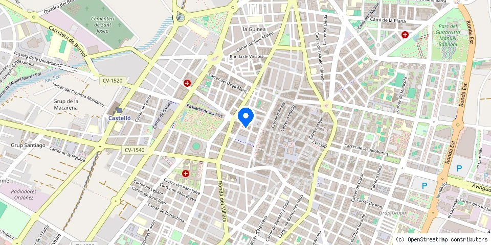 Mapa de la ubicación publicada de Cerrajeros Castelló 24h