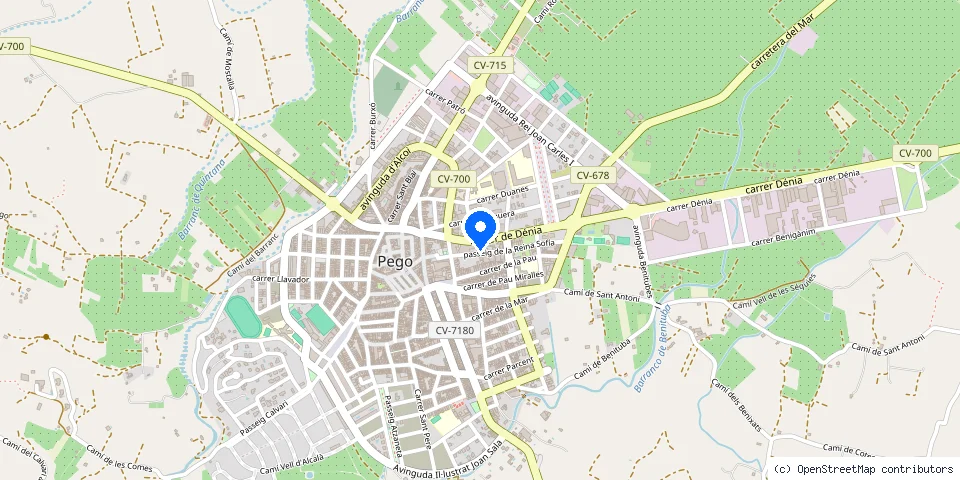 Mapa de la ubicación publicada de Salvador Banuls Sastre