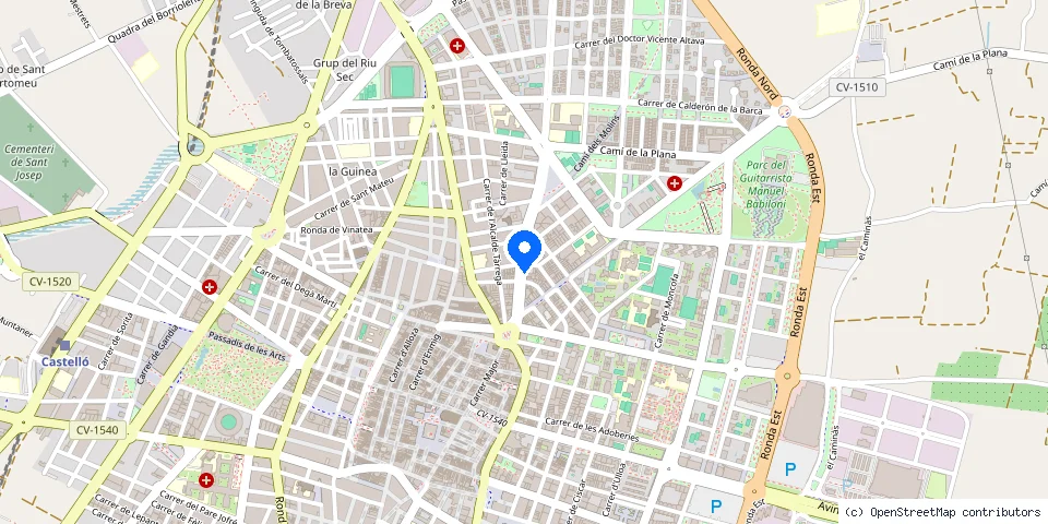 Mapa de la ubicación publicada de Zapatero Cerrajero Multiservicios Beltrán Castellón