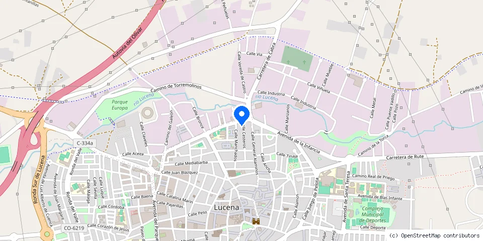 Mapa de la ubicación publicada de Carpintería Metálica Virgen De Araceli Sl