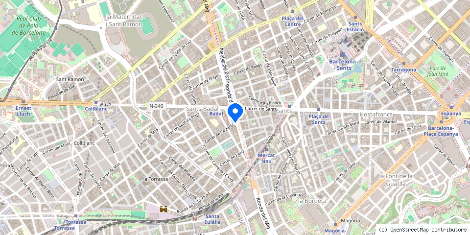 Mapa de la ubicación publicada de Cerrajería de Sants