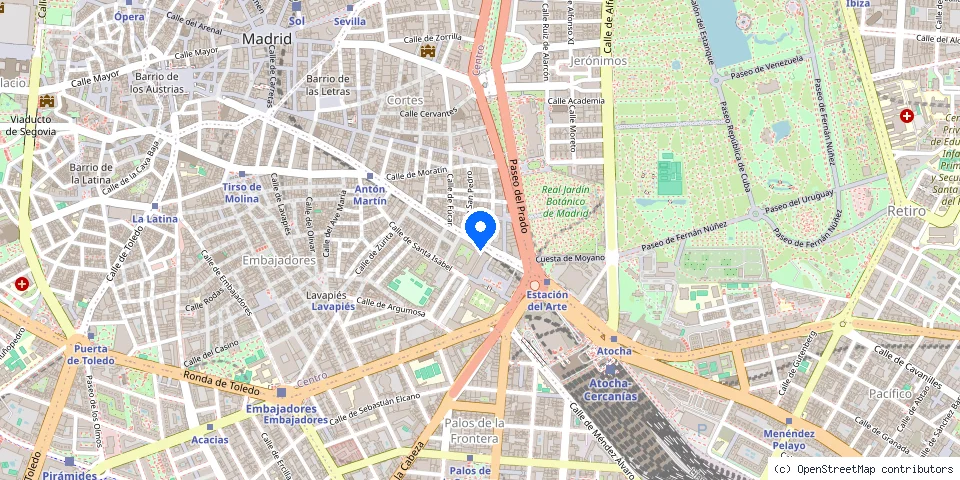 Mapa de la ubicación publicada de Fichet Madrid